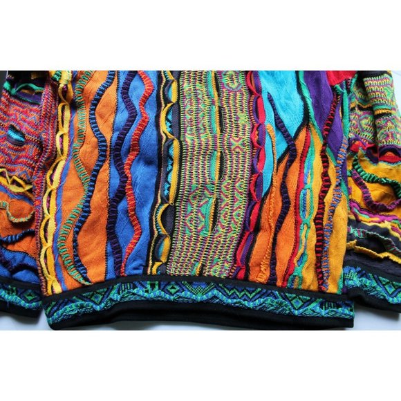 Coogi Vintage Colourful Cotton Sweater Size XL Notorious Big Style Very Rare - Picture 5 of 11